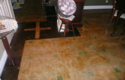 Stained Concrete With Scoring Multiple Colors